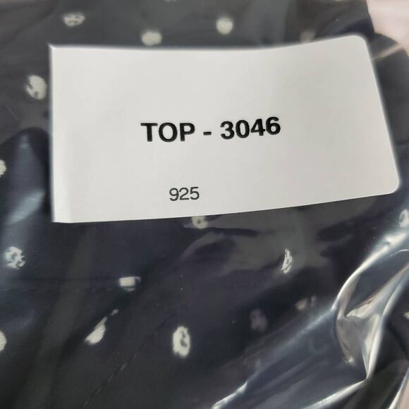 Maurices Women’s Blouse XL Black White Polka Dot Long Sleeve Button Front - Picture 8 of 8